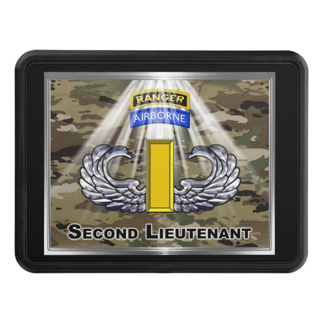 Airborne Ranger Second Lieutenant Hitch Cover (Front)
