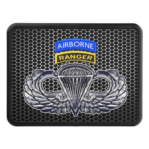 Airborne Ranger Tabs with Jump Wings Hitch Cover