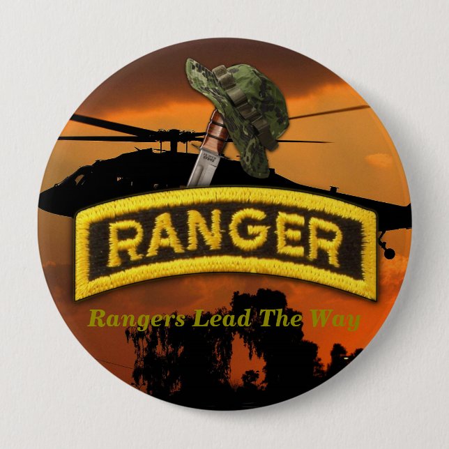 Airborne Rangers Veterans Vets LRRP Button (Front)