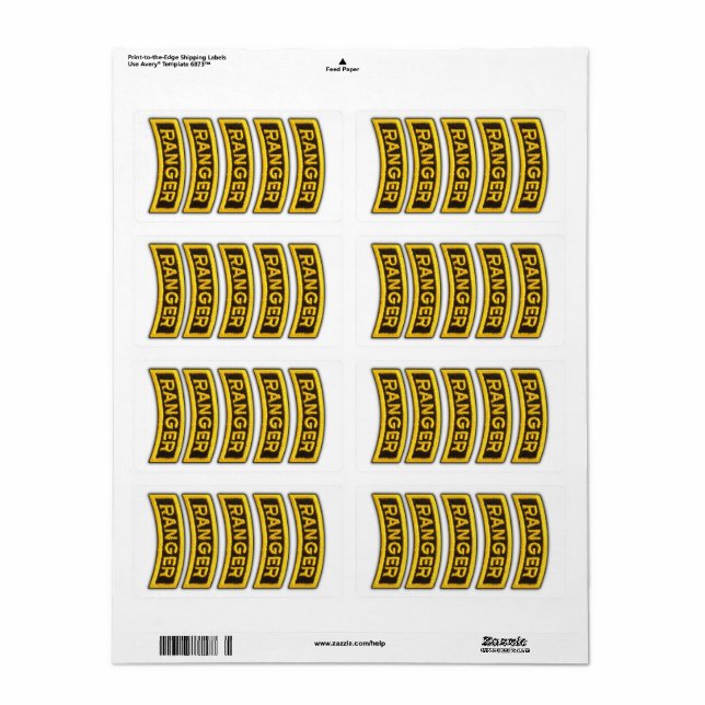 Airborne Rangers Veterans Vets LRRP Label (Full Sheet)