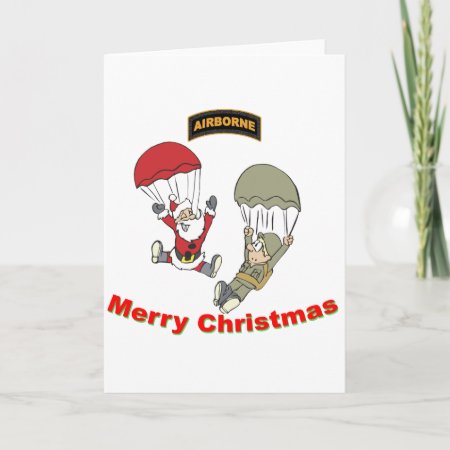 Airborne Santa Ii Holiday Card