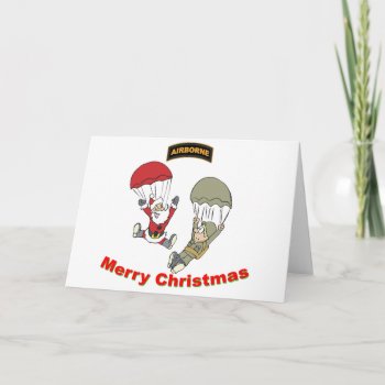 Airborne Santa Ii Holiday Card by holidaytime at Zazzle