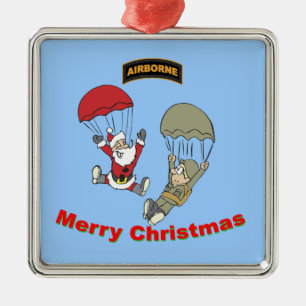 Airborne Santa II Metal Ornament