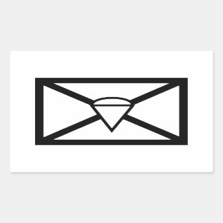 AIRBORNE SIGN RECTANGULAR STICKER
