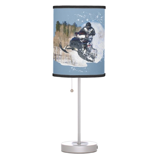 Airborne Snowmobile Table Lamp (Right)
