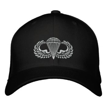 Airborne Stencil Embroidered Baseball Cap by jcmeyer at Zazzle