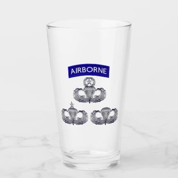 Airborne Tab & Paratrooper Jump Wings Glass