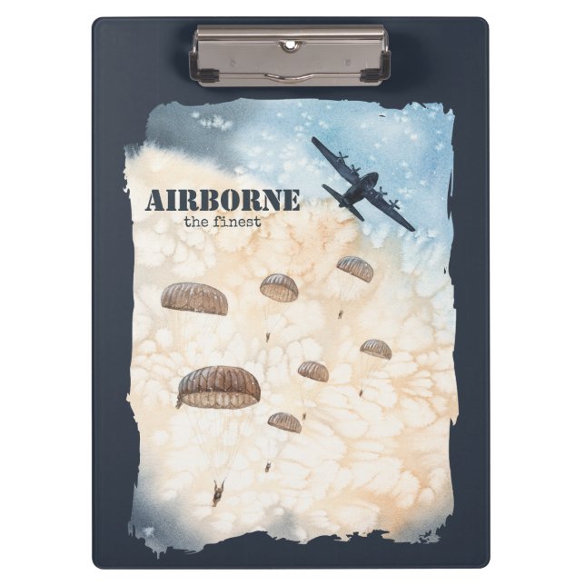 Airborne The Finest Paratroopers Jump Personalized Clipboard (Front)