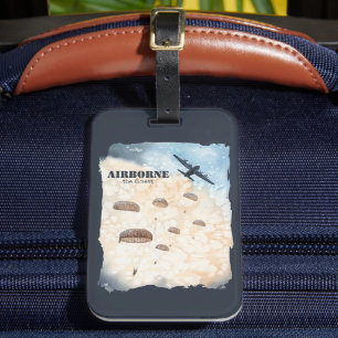 Airborne The Finest Paratroopers Jump Personalized Luggage Tag