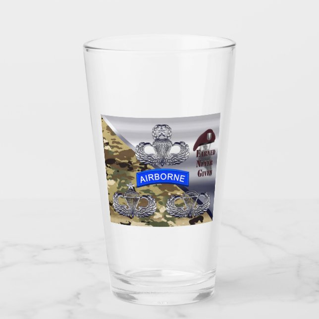 Airborne Trilogy-Jump Wings Glass (Front)