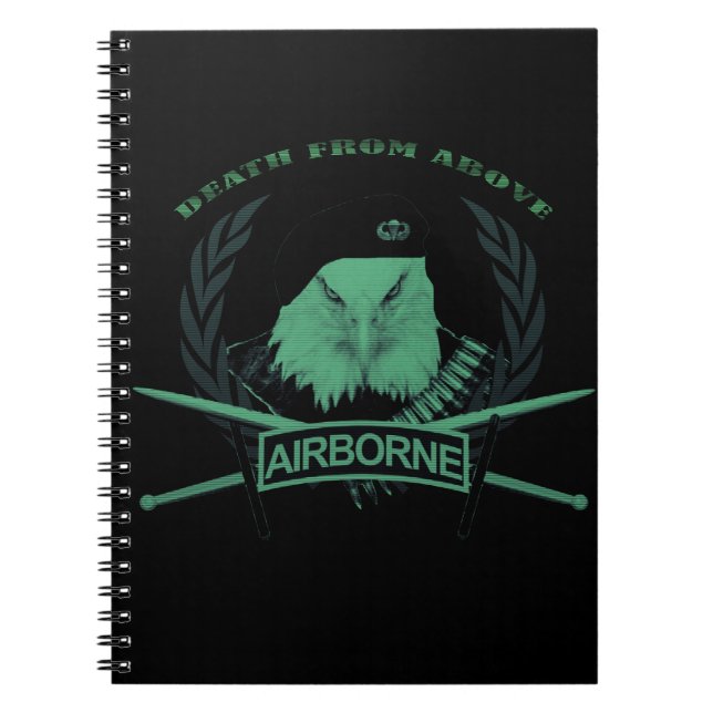 Airborne troops military insignia style notebook (Front)