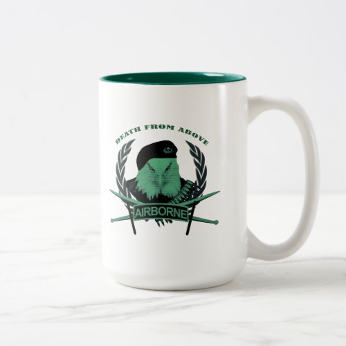 Airborne troops military insignia style Two_Tone coffee mug