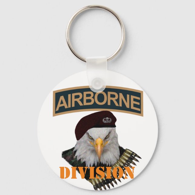 Airborne units bold eagle army style keychain (Front)