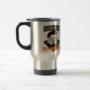 Airborne units bold eagle army style travel mug