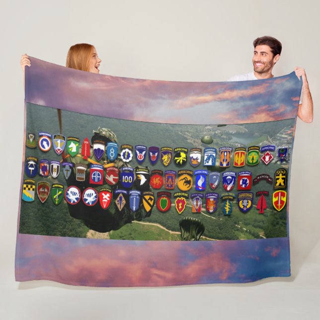 AIRBORNE UNITS FLEECE BLANKET (In Situ)