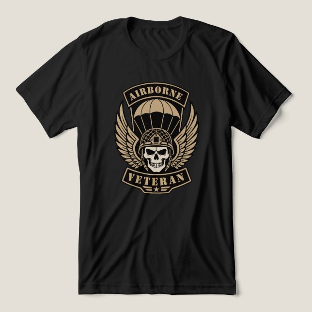 Airborne Veteran Tri-Blend Shirt (Design Front)