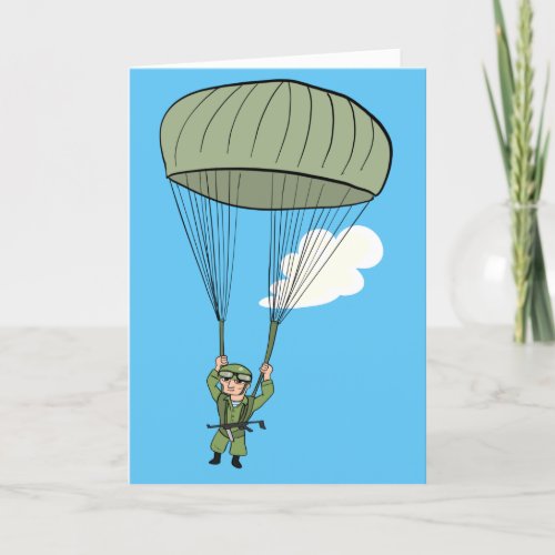 Airborne Veterans Day Holiday Card