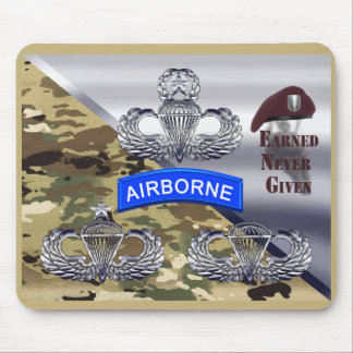 Airborne Wings – Earned Never Given Mouse Pad