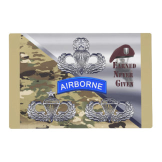 Airborne Wings – Earned Never Given Placemat