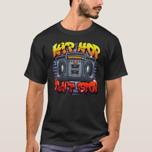 Airbrush 80s hip hop design T_Shirt