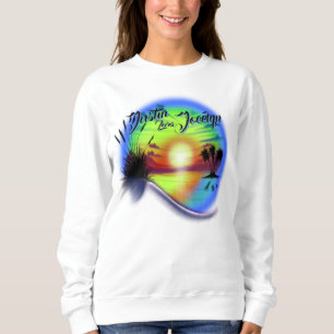 Airbrush Beach scene #02 personalized T-Shirt Sweatshirt