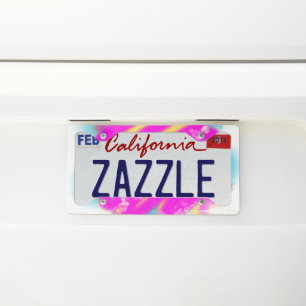 Airbrush Candy Pink License Plate Frame