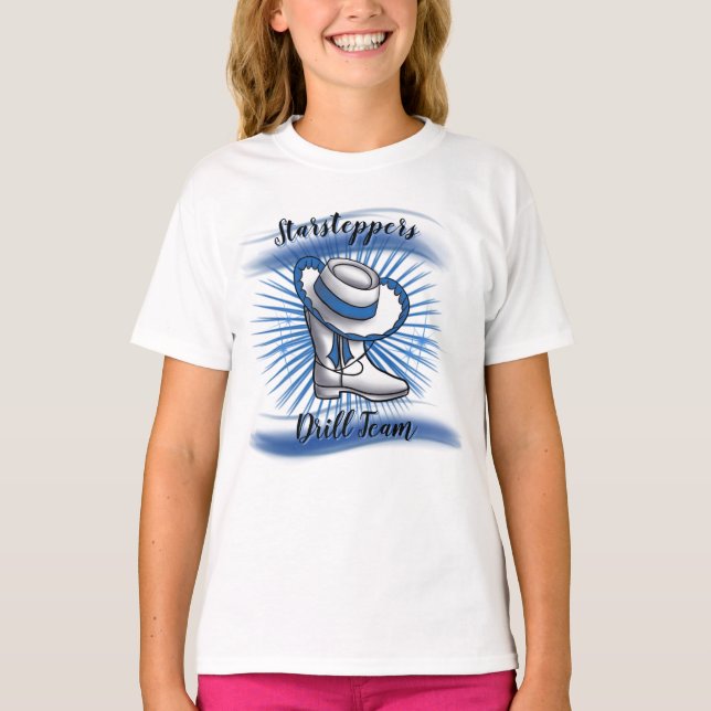 Airbrush Drill Team customizable design 2 T-Shirt (Front)