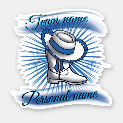 Airbrush Drill Team customizable  sticker