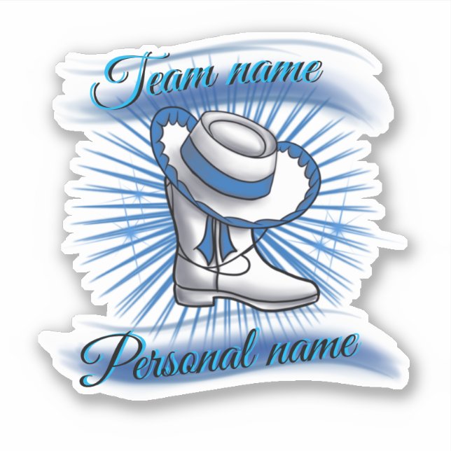 Airbrush Drill Team customizable  sticker (Front)