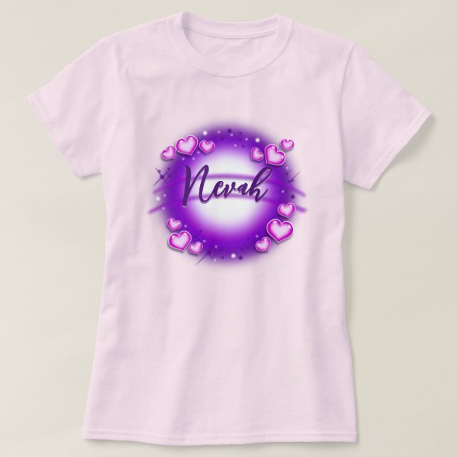 Airbrush name customized T-Shirt (Design Front)