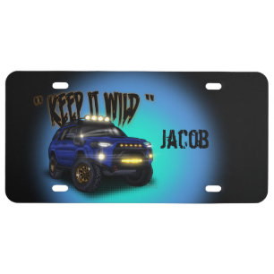 Airbrush off-road 4 runner License Plate