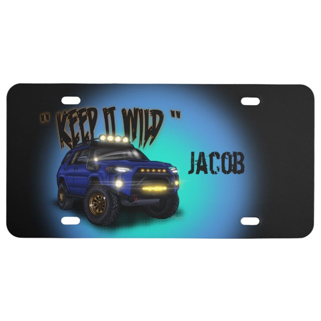 Airbrush off-road 4 runner License Plate (Front)