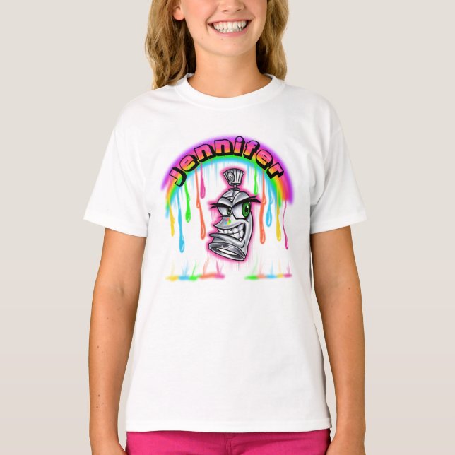 Airbrush Spray can customizable design  T-Shirt (Front)