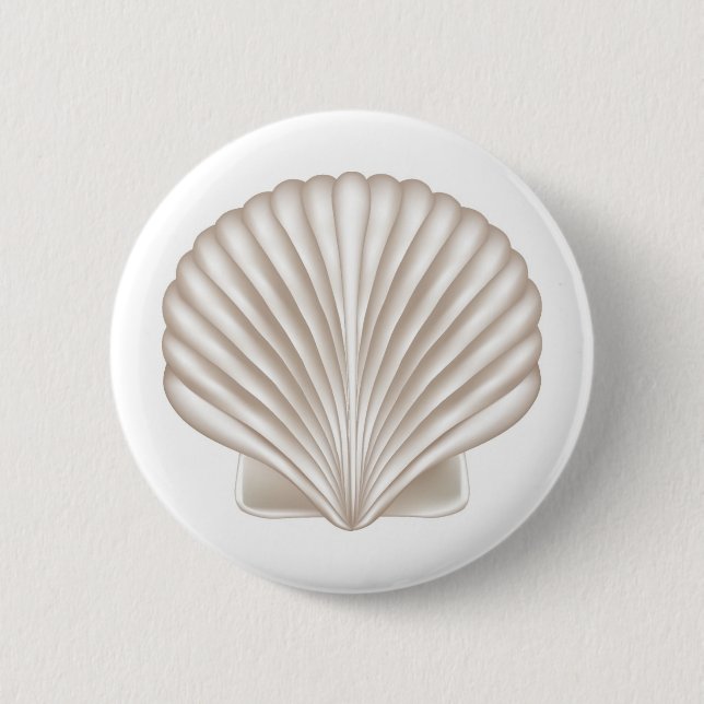 Airbrush Style Seashell Button (Front)