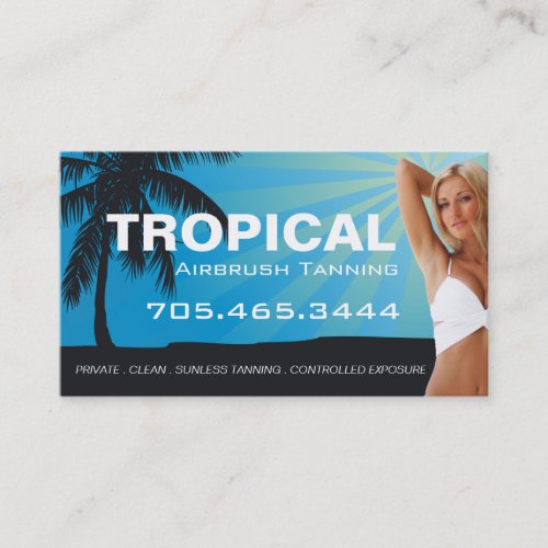 Airbrush Tanning Salon Business Card