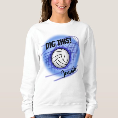 Airbrush Volleyball  personalized   T_Shirt Sweatshirt