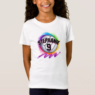 Airbrush volleyball rainbow design T-Shirt