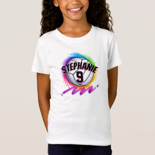 Airbrush volleyball rainbow design  T_Shirt