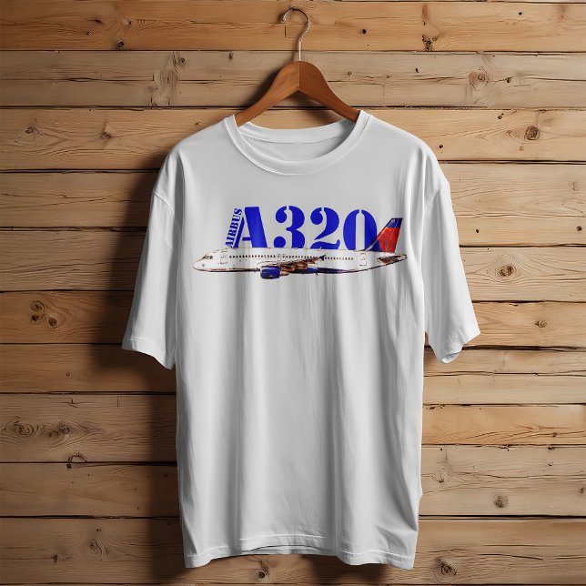 Airbus a320 Airplane Watercolor drawing T-Shirt (Creator Uploaded)