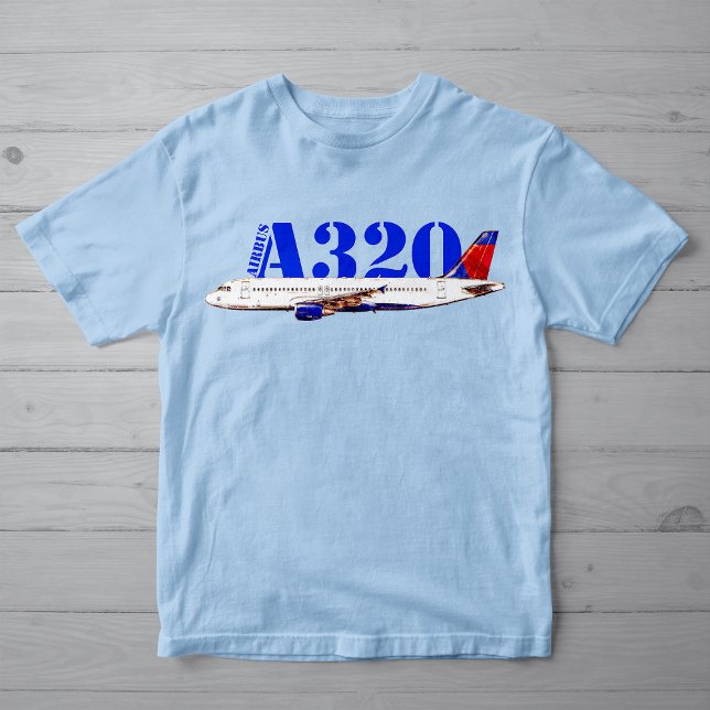 Airbus a320 Airplane Watercolor drawing T-Shirt (Creator Uploaded)