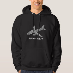 Airbus A320 jet airplane cutaway aviation pilot gi Hoodie