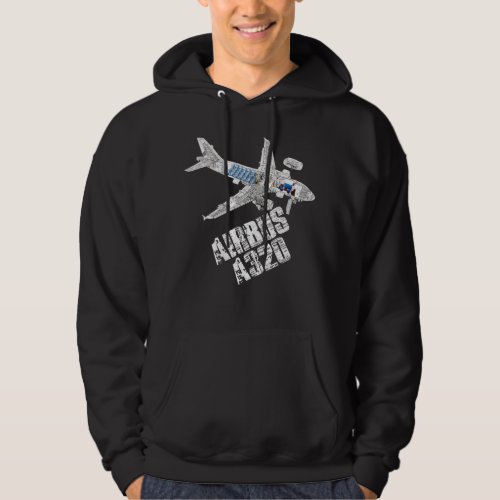 Airbus A320 jet airplane cutaway aviation pilot gi Hoodie