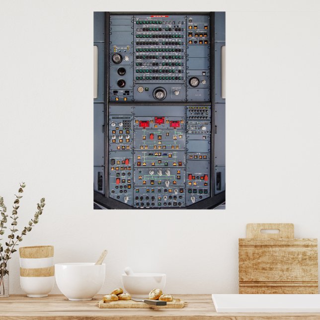 Airbus A321 Overhead Panel Poster | Zazzle