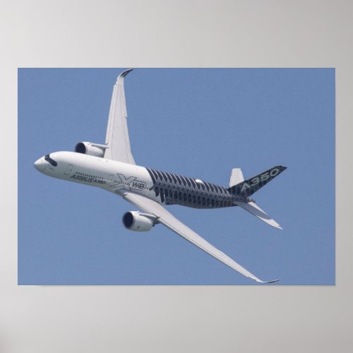 Airbus A350 In Flight Poster