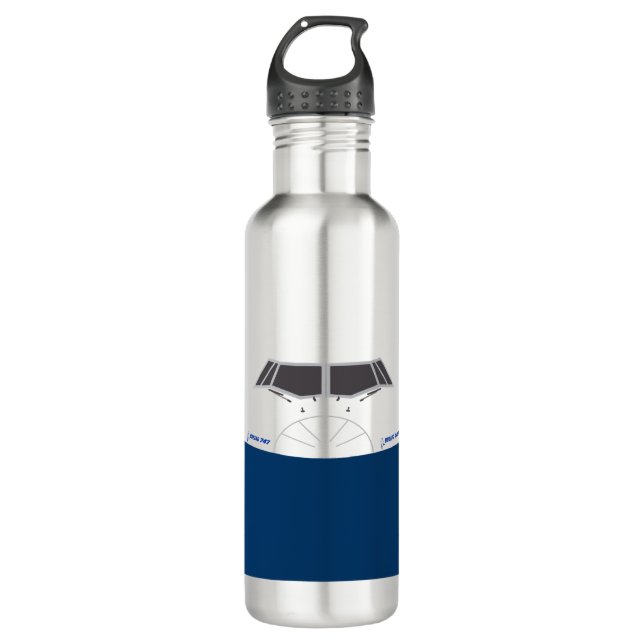 Airbus A350 nose front view Stainless Steel Water Bottle (Front)
