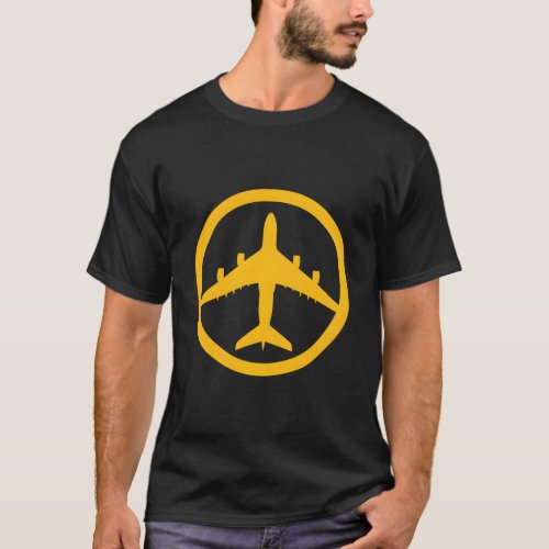 Airbus A380 Yellow Jet Airplane Pilot Aviation T_Shirt