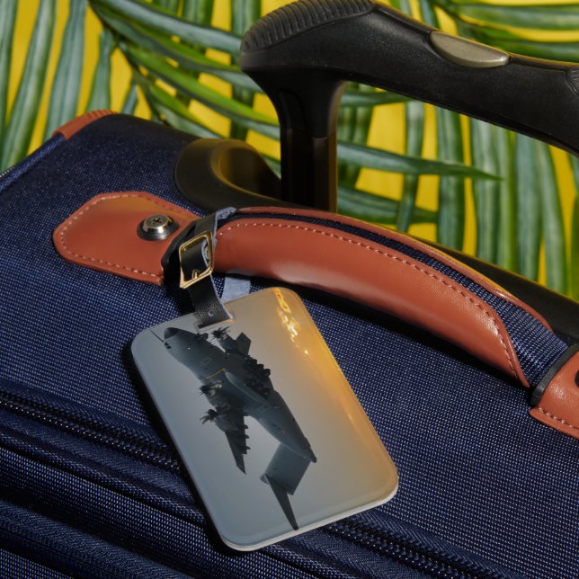 Airbus A400M At Sunset Luggage Tag (Front Insitu 1)