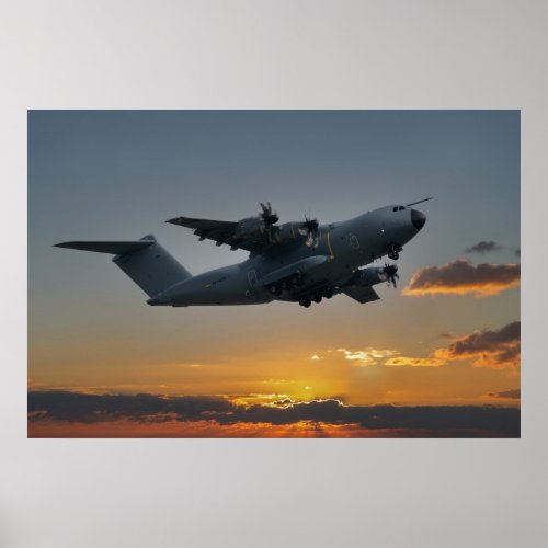 Airbus A400M At Sunset Poster