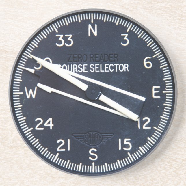 Aircraft Airplane Flying Flight Course Instrument Coaster (Front)