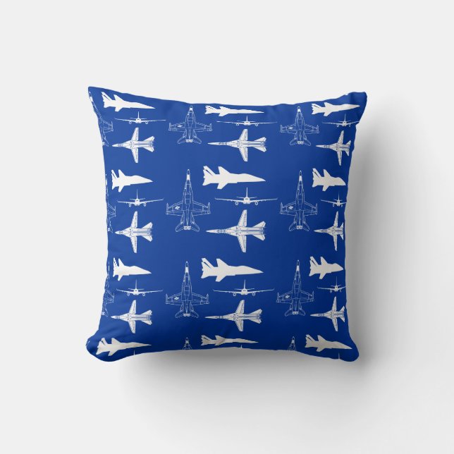 Aircraft airplanes boys flying throw pillow (Front)